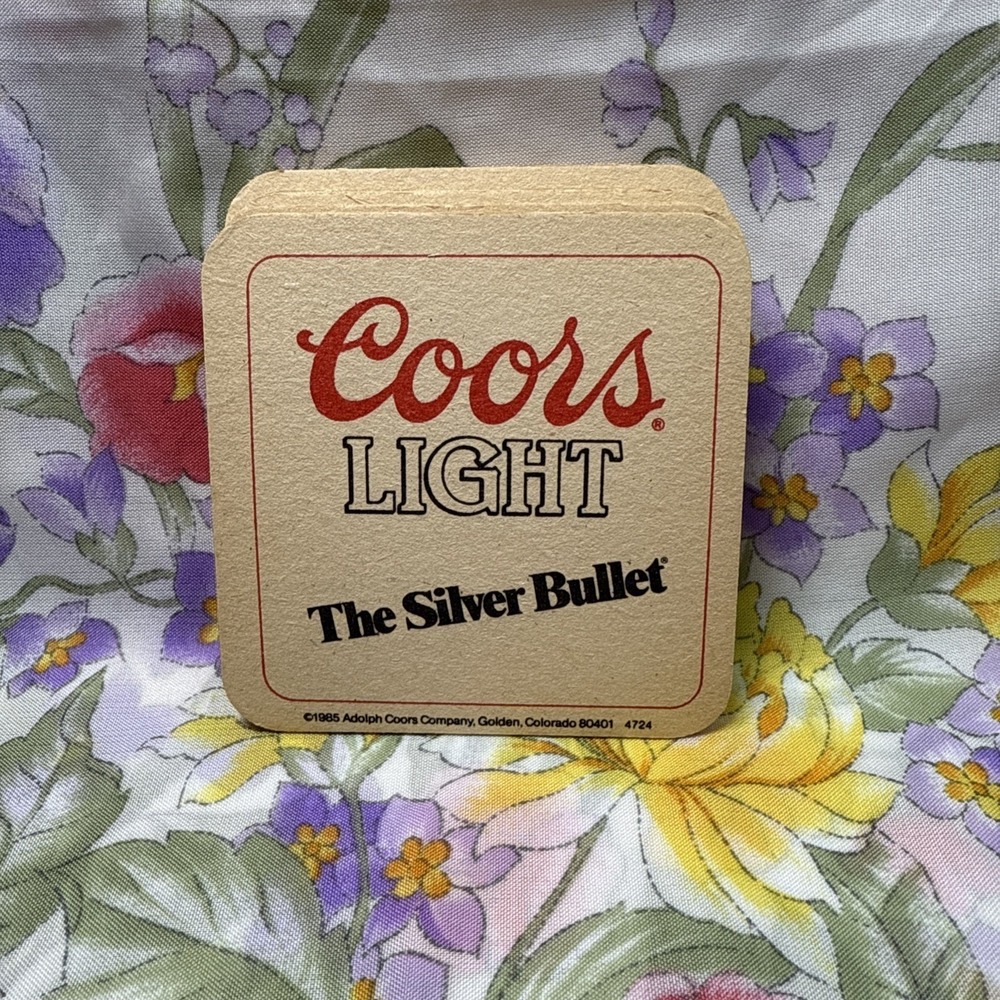 Vintage‎ Coors Light Silver Bullet Coasters Lot of 20 1985 Beer Bar Advertising